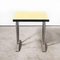 Square French Yellow Laminate Cafe Table with Aluminium Base, 1960s 3