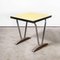 Square French Yellow Laminate Cafe Table with Aluminium Base, 1960s 1