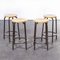 Round French High Stools in Chocolate from Mullca, 1960s, Set of 4 3