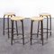 Round French High Stools in Chocolate from Mullca, 1960s, Set of 4, Image 3