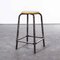 French High Stools with Chocolate Square Frame from Mullca, 1960s, Set of 4 7