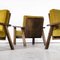 French Upholstered Armchairs in Mustard, 1940s, Set of 3, Image 10