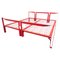 Italian Red Metal Vanessa Bed by Tobia Scarpa for Gavina, 1950s 1