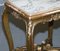 Tavolini Napoleone III in legno dorato con ripiano in marmo, Francia, metà XIX secolo, set di 2, Immagine 18