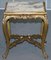French Napoleon III Gold Giltwood Marble Topped Side Tables, 1860s, Set of 2, Image 13