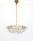 Large German Gilt Brass and Crystal Glass Chandelier by Palwa, 1960s, Image 2