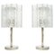 German Murano and Chrome Table Lamps by Doria, 1970s, Set of 2 1