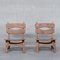Brutalist Mid-Century Low Wooden Lounge Chairs, Image 7
