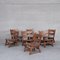 Brutalist Mid-Century Low Wooden Lounge Chairs 1