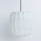 Mid-Century Ceiling Pendant in White Glass and Brass, Czechoslovakia, 1960s, Image 6
