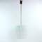 Mid-Century Ceiling Pendant in White Glass and Brass, Czechoslovakia, 1960s 8