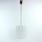 Mid-Century Ceiling Pendant in White Glass and Brass, Czechoslovakia, 1960s, Image 8