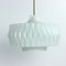 Mid-Century Ceiling Pendant in White Glass and Brass, Czechoslovakia, 1960s 5