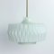 Mid-Century Ceiling Pendant in White Glass and Brass, Czechoslovakia, 1960s 4