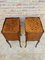 Early 20th Century French Bedside Tables or Nightstands in Marquetry and Bronze Hardware, Set of 2 6