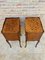 Early 20th Century French Bedside Tables or Nightstands in Marquetry and Bronze Hardware, Set of 2, Image 6