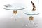 Hollywood Regency Italian Acrylic Glass Coffee Table and Side Table, 1970s, Set of 2 2