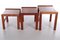 Vintage Teak Set of Side Tables, 1960s, Set of 3 5