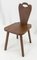 Swiss Alpine Brutalist Oak Escabelles Dining Chairs, France, 1950s, Set of 6, Image 6