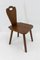 Swiss Alpine Brutalist Oak Escabelles Dining Chairs, France, 1950s, Set of 2, Image 5