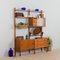Scandinavian Teak Wall Unit with Floating Sideboard and a Planter, 1970s 2