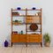 Scandinavian Teak Wall Unit with Floating Sideboard and a Planter, 1970s 4