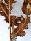 Large Mid-Century Modern Gilt Metal Three Flamed Thistle Flower Sconce, 1960s, Image 17