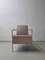 Nude Leather & Steel Cinema Easy Chairs by Gunilla Allard for Lammhults, 1990s, Set of 2, Image 3
