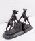 Buchstützen aus Bronze & Marmor mit Bellenden Hunden von E Drouot, Frankreich, 1890er, 2er Set 5