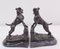 Bronze and Marble Bookends with Barking Dogs from E Drouot, France, 1890s, Set of 2 3