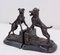 Buchstützen aus Bronze & Marmor mit Bellenden Hunden von E Drouot, Frankreich, 1890er, 2er Set 4