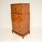 Antique Burr Walnut Cabinet Chest of Drawers 3