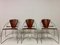 Italian Chrome & Leather Dining Chairs, Set of 6, Image 11