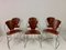 Italian Chrome & Leather Dining Chairs, Set of 6 1