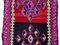 Tappeto piccolo Kilim in lana rossa, rosa e viola, Immagine 2