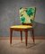 Sedia in legno di ciliegio e tessuto floreale di Osvaldo Borsani, anni '50, set di 6, Immagine 1
