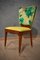 Sedia in legno di ciliegio e tessuto floreale di Osvaldo Borsani, anni '50, set di 6, Immagine 5