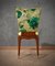 Sedia in legno di ciliegio e tessuto floreale di Osvaldo Borsani, anni '50, set di 6, Immagine 9