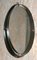 Italian All Glass with Black Sinusoidal Frame Mirror, 1970s, Image 1