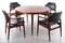 Dining Room Set Table and Chairs by Arne Vodder for Sibast, 1960s, Set of 5 1