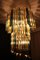 Long Green and Amber Murano Glass Spiral Chandelier in the Style of Venini 9