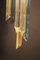 Langer Kronleuchter aus Muranoglas in Grün und Bernstein im Stil von Venini 13