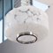 Vintage Italian White Murano Glass Ceiling Lamp, 1970s 9