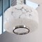 Vintage Italian White Murano Glass Ceiling Lamp, 1970s, Image 9