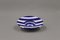 Blue and White Striped Ceramic Bowl from Solimene 4