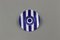 Blue and White Striped Ceramic Bowl from Solimene 3