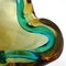 Heavy Italian Murano Glass Amber Teal Bowl Shell Ashtray by Flavio Poli, 1970s 10