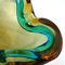 Heavy Italian Murano Glass Amber Teal Bowl Shell Ashtray by Flavio Poli, 1970s, Image 10