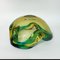 Heavy Italian Murano Glass Amber Teal Bowl Shell Ashtray by Flavio Poli, 1970s, Image 8