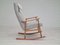 Danish Oak Wood Rocking Chair, 1960s, Image 9